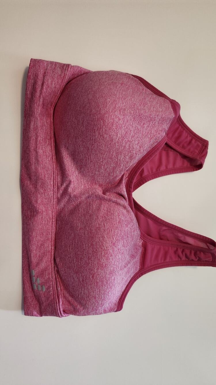 BCG High Impact Sports Bra Heather Pink Size M Medium Molded Cups #424